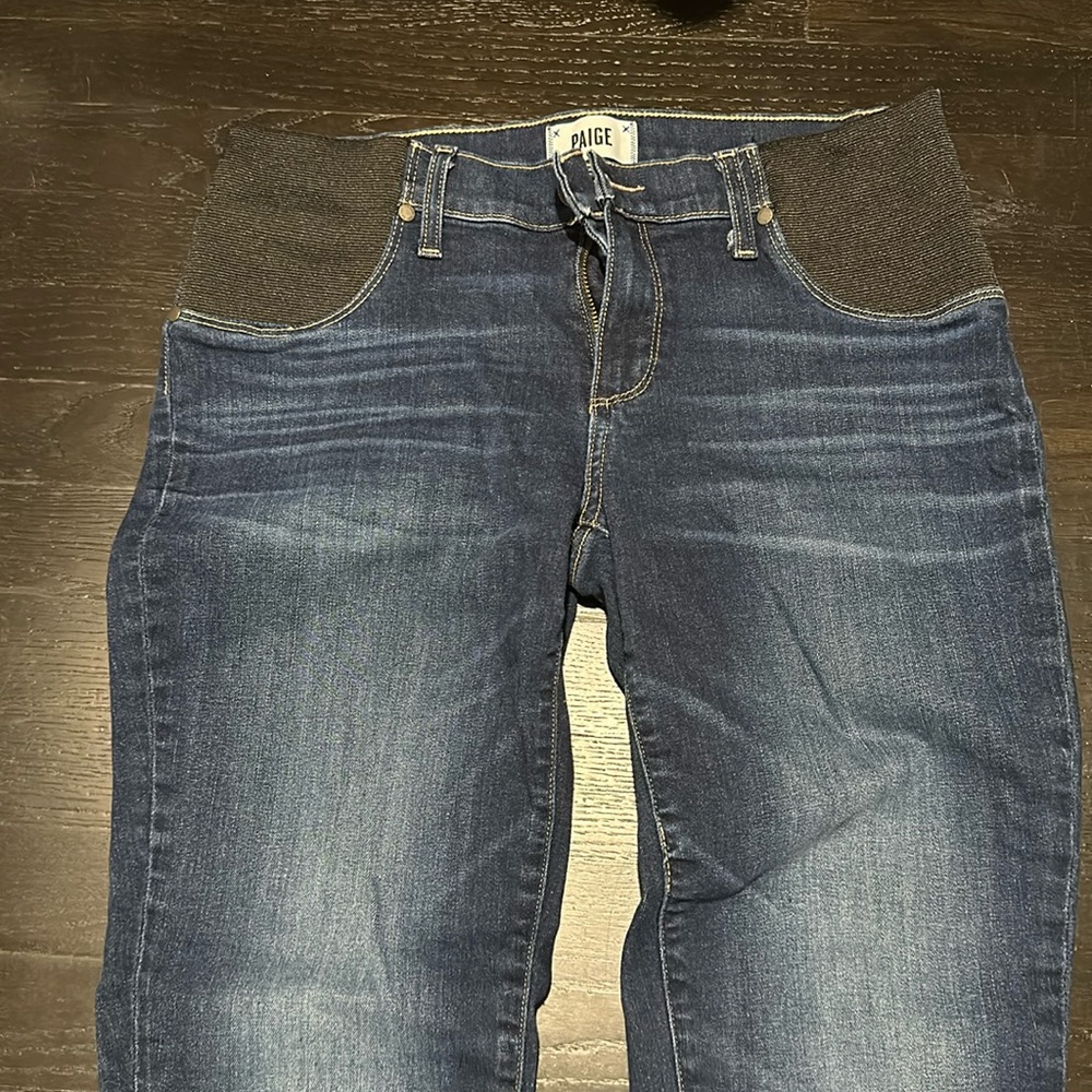 Women’s Paige size 27 Brigitte maternity jeans.